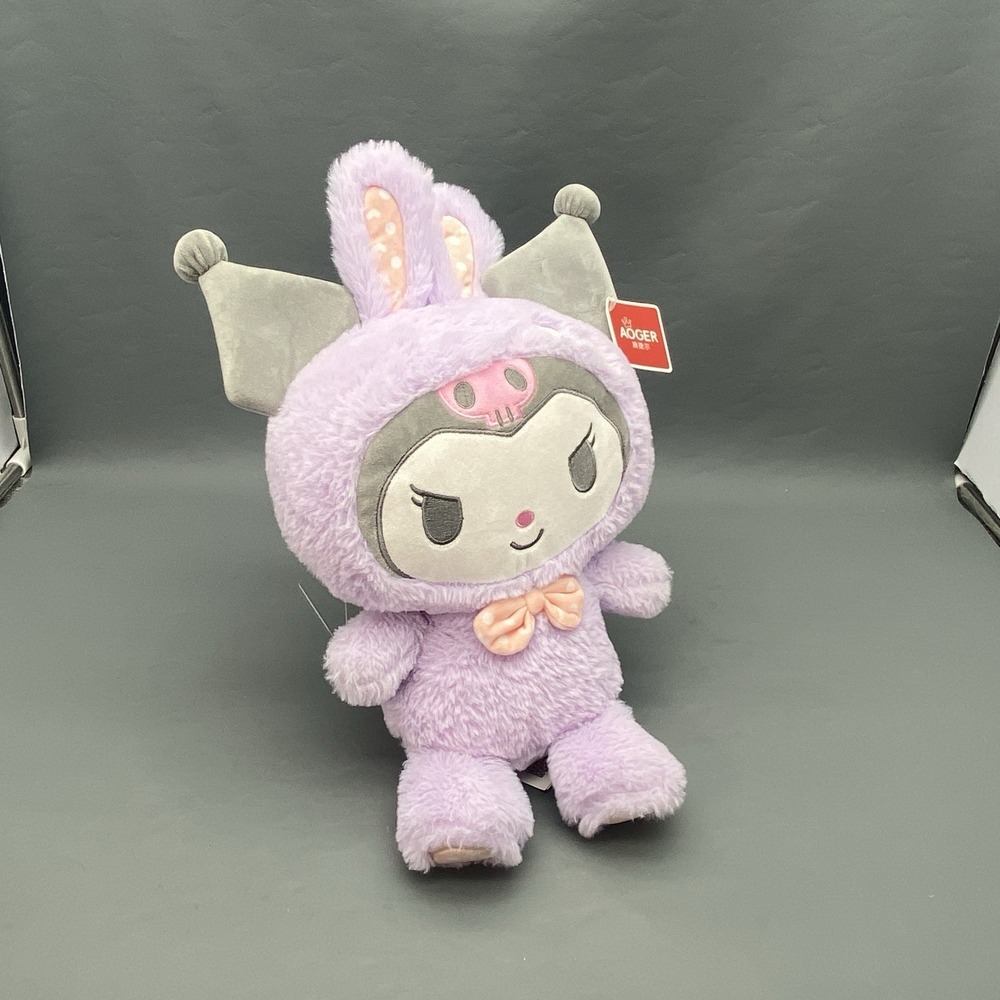 Sanrio Kuromi Aoger Purple Bunny Easter‎ Costume Plush 14" Toy Stuffed Animal